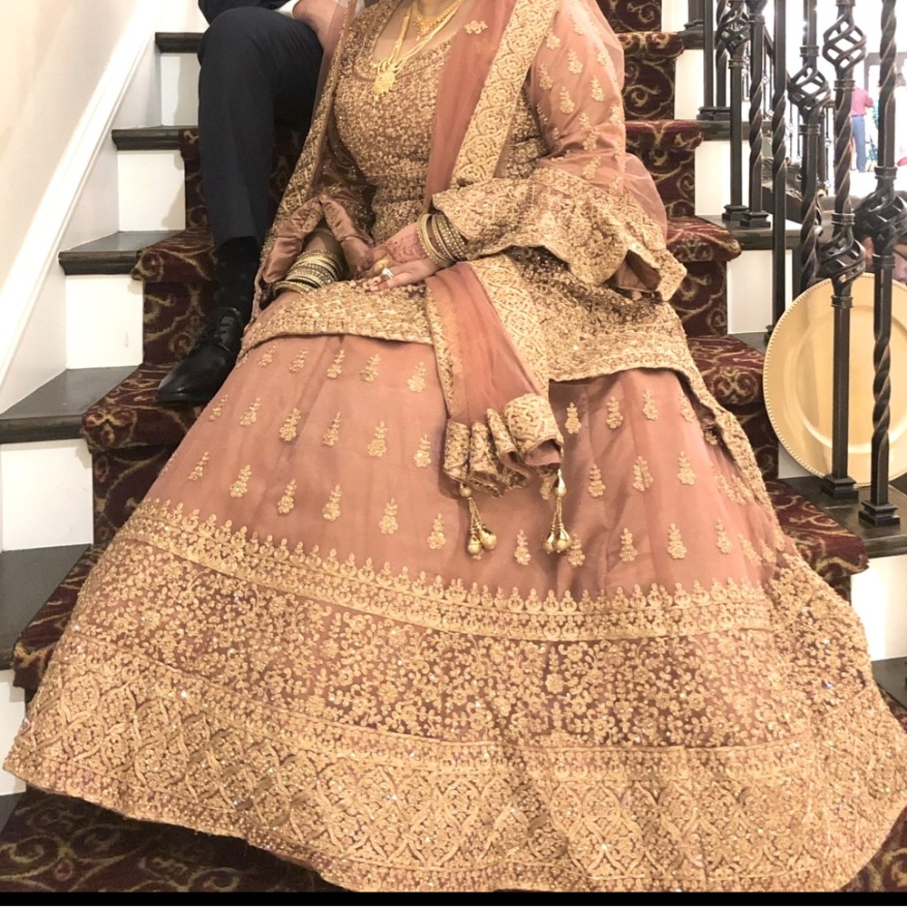 Rose gold beautiful lehenga